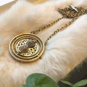 18k Gold Plated Harry Potter Time Turner Necklace!